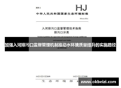 加强入河排污口监督管理机制推动水环境质量提升的实施路径